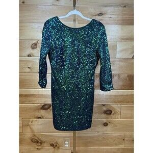 Fashion Nova Special Occasion Mini Dress Women’s Med Peacock Coloring